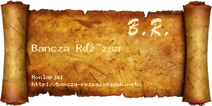 Bancza Rózsa névjegykártya